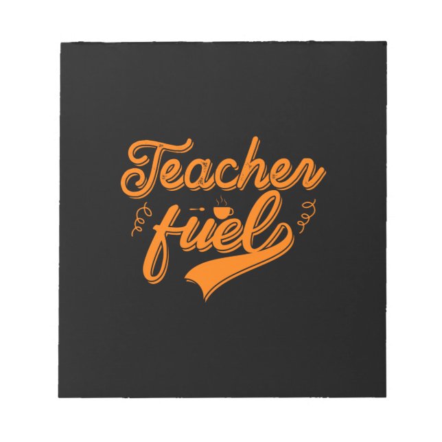 Coffee Art Teacher Fuel Notepad (Front)