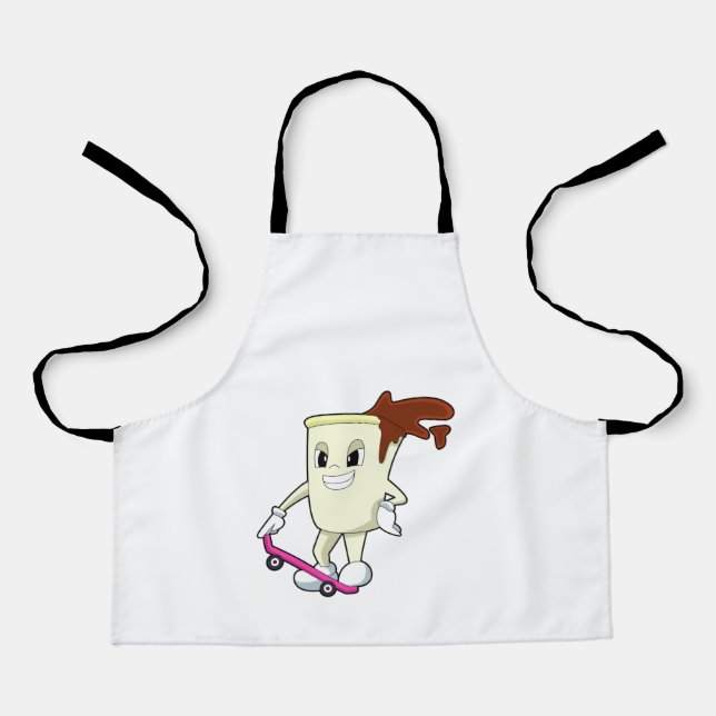 Coffee as Skater with Skateboard Apron (Front)