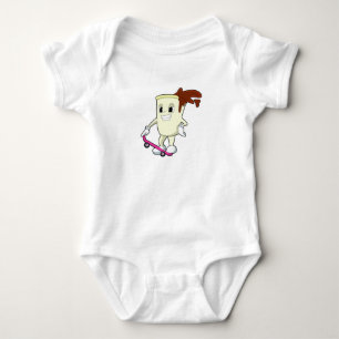 Coffee as Skater with Skateboard Baby Bodysuit