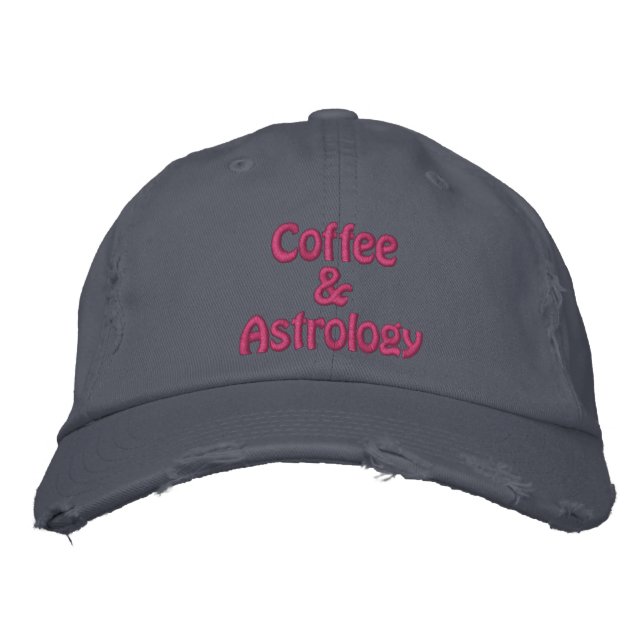 Coffee & Astrology Embroidered Hat (Front)