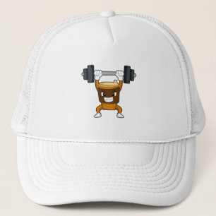 Coffee at Strength training with Barbell Trucker Hat