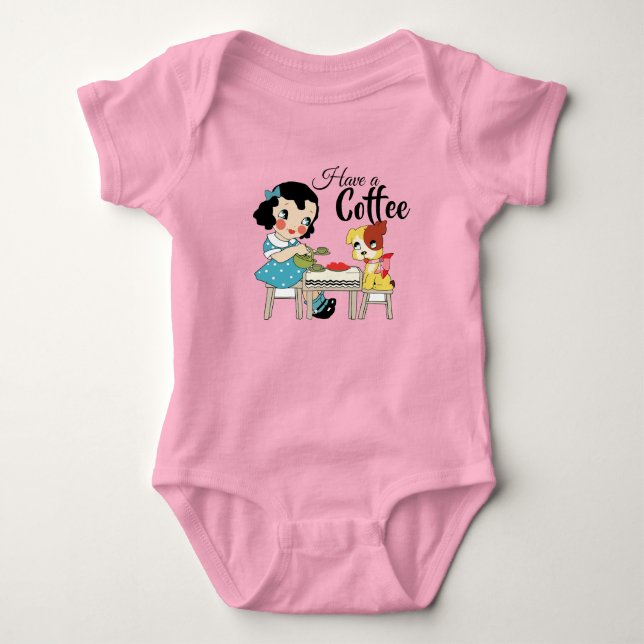 Coffee  baby bodysuit (Front)