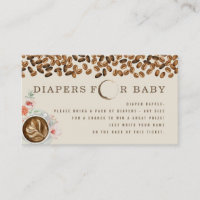 Coffee Baby Is Brewing Floral Diaper Raffle Shower