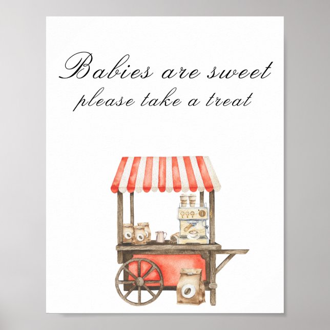 Coffee baby shower - Babies are sweet Poster (Front)
