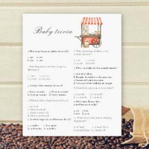 Coffee baby shower - Baby Trivia Game