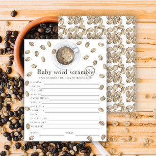 Coffee baby shower - Baby Word Scramble
