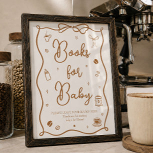 Coffee Baby Shower Books for Baby Poster