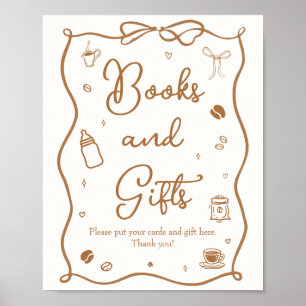 Coffee Baby Shower Books & Gifts Poster
