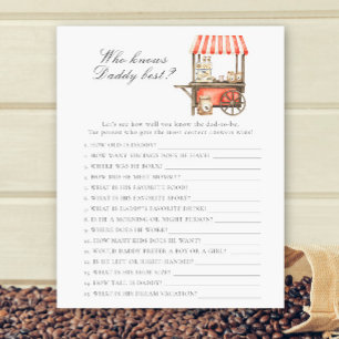 Coffee baby shower - Game Who knows daddy best