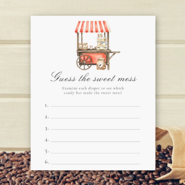 Coffee Baby shower Guess the sweet mess game (Creator Uploaded)