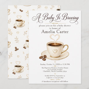 Coffee Baby Shower Invitation