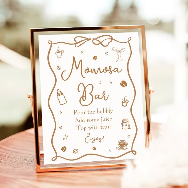 Coffee Baby Shower Momosa Bar Poster (Creator Uploaded)
