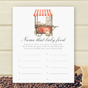 Coffee baby shower - Name that baby food
