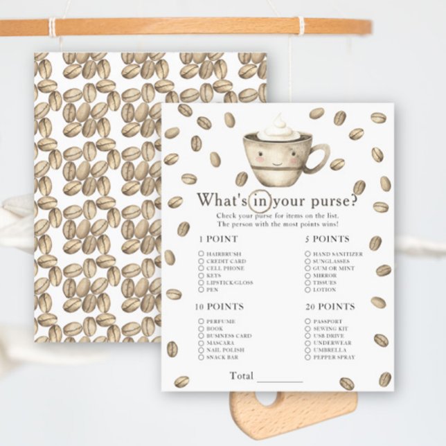 Coffee baby shower - What's in your purse game (Creator Uploaded)