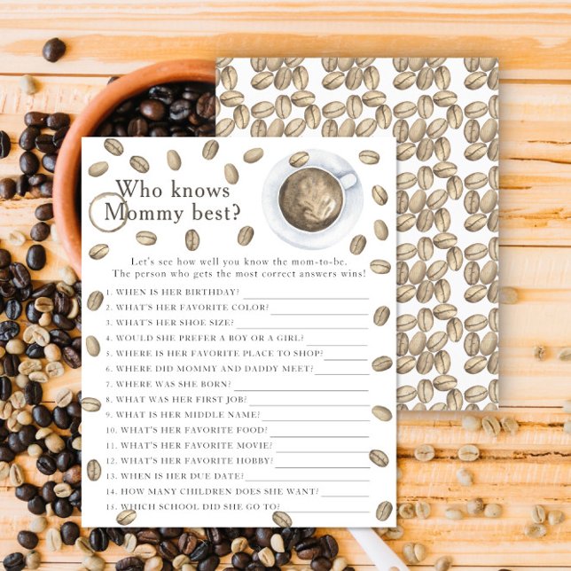 Coffee baby shower - Who knows mommy best (Creator Uploaded)