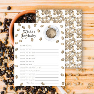 Coffee baby shower - wishes for baby