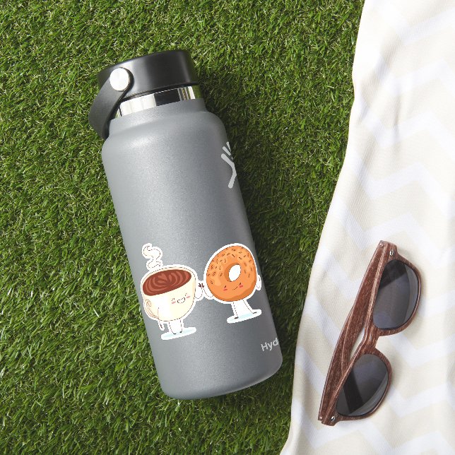 Coffee & Bagel or Doughnut - Sticker (HydroFlask Insitu)
