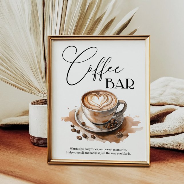 Coffee Bar Bridal Baby Wedding Shower Poster (Creator Uploaded)