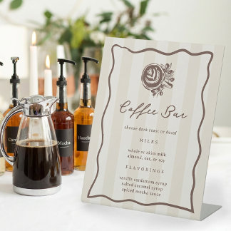 Coffee Bar, Cafe Drink Menu Sign