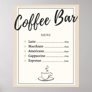 Coffee Bar Poster/Print (Unframed) - 16"x20" Poster