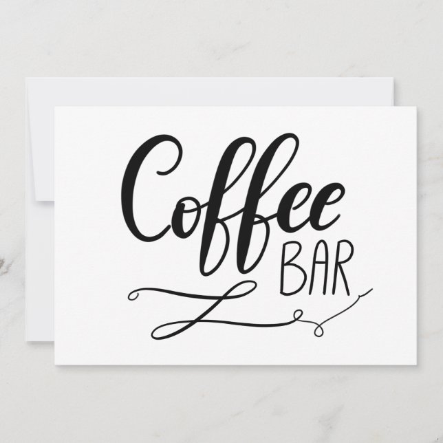Coffee Bar | Simple Casual Handwritten Script (Front)