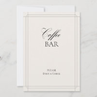 Coffee Bar Vintage Light Grey Sign     
