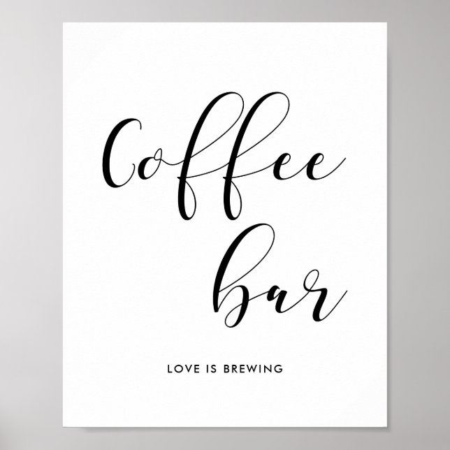 Coffee bar wedding sign (Front)