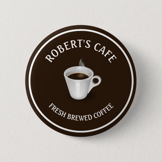 Coffee Barista Cafe Custom  2 Inch Round Button (Front)