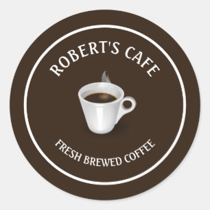 Coffee Barista Cafe Custom 3" Classic Round Sticker