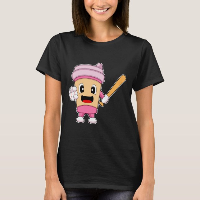 Coffee Baseball Baseball bat T-Shirt (Front)