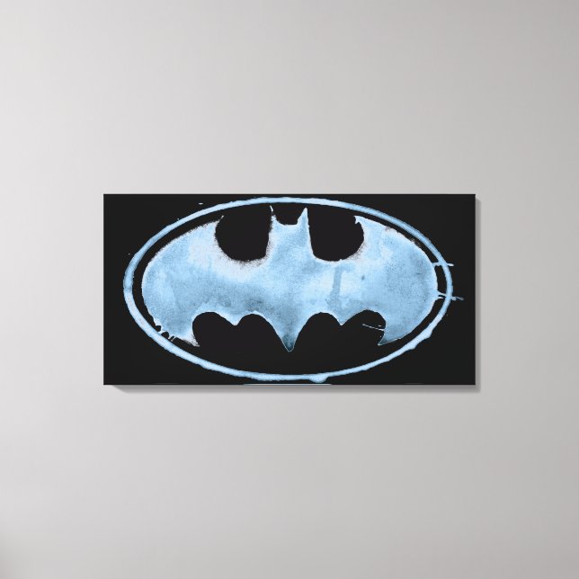 Coffee Bat Symbol - Blue Canvas Print (Front)