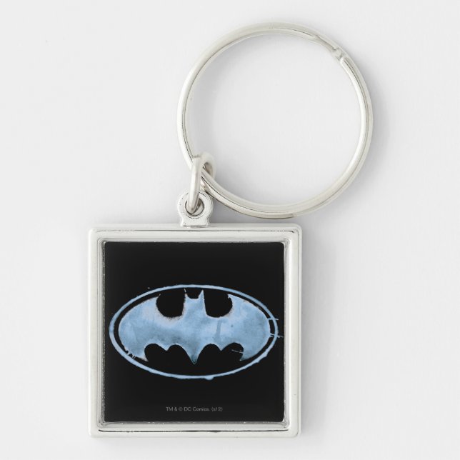 Coffee Bat Symbol - Blue Keychain (Front)