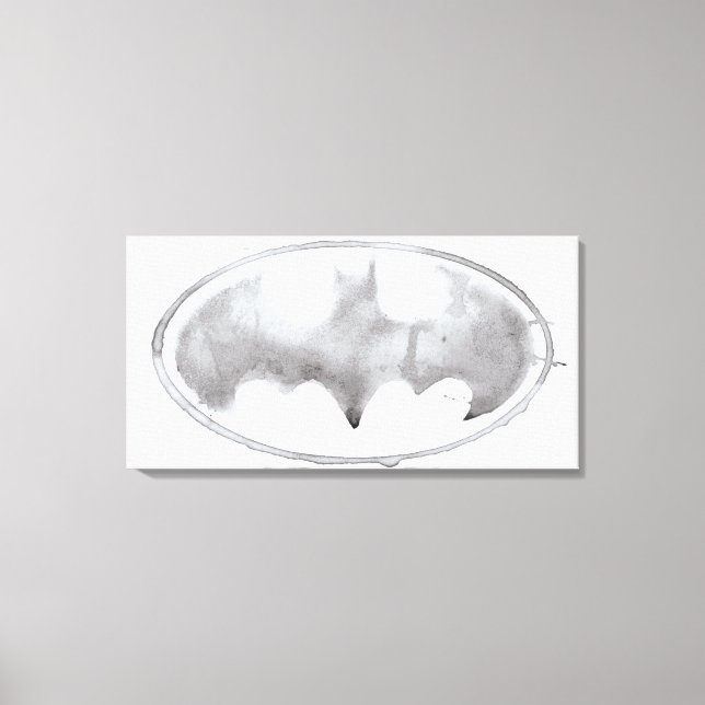 Coffee Bat Symbol - Grey Canvas Print (Front)