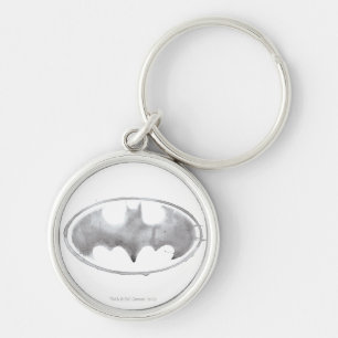 Coffee Bat Symbol - Grey Keychain