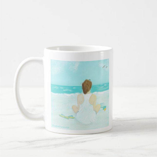 Coffee, Beach and Books Mug (Left)