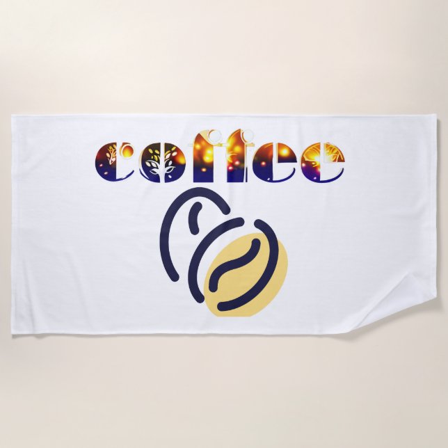 coffee beach towel (Front)