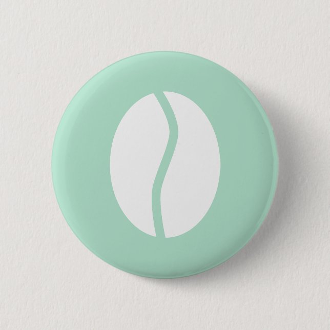 coffee bean 2 inch round button (Front)
