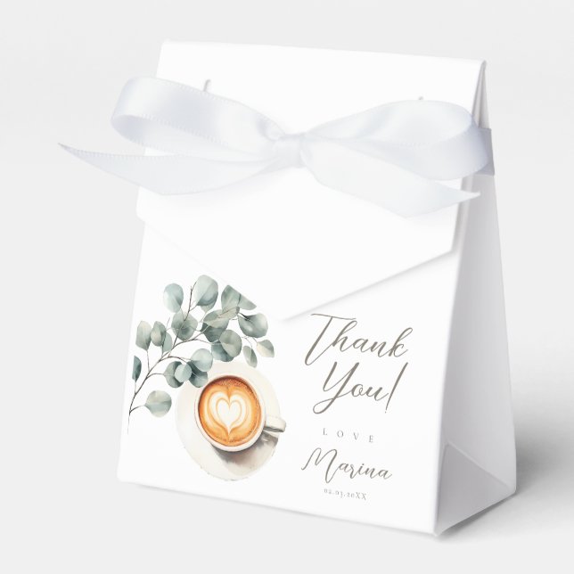 Coffee bean baby shower  favor box (Front Side)