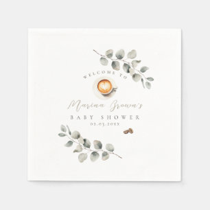 Coffee bean baby shower  napkin