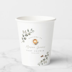 Coffee bean baby shower  paper cups