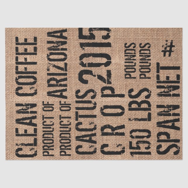 Coffee Bean Bag Tissue Paper (Front)