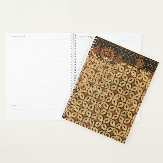 Coffee Bean Batik Art Pattern Design Planner (Display)