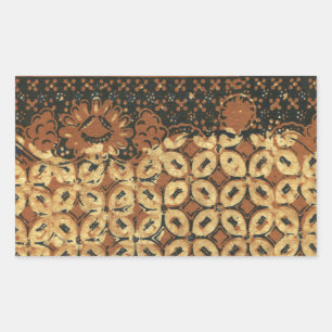 Coffee Bean Batik Art Pattern Design Sticker