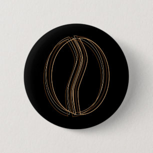 coffee bean blur 2 inch round button