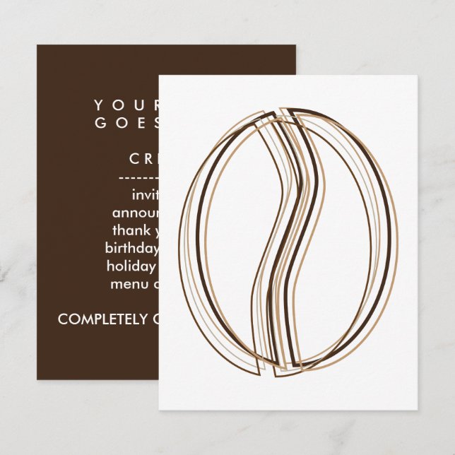 coffee bean blur invitation (Front/Back)