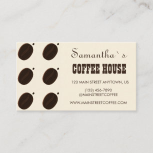 Coffee Bean Branded Business Professional Card