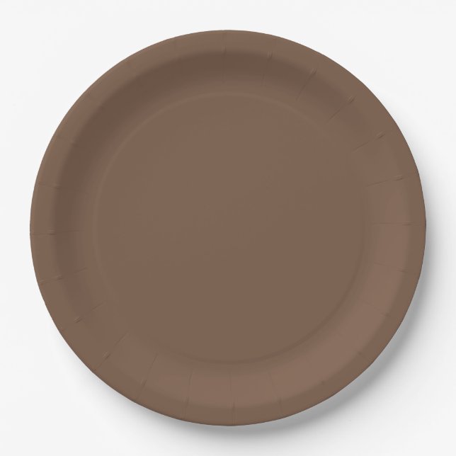 Coffee Bean Brown Paper Plate (Front)