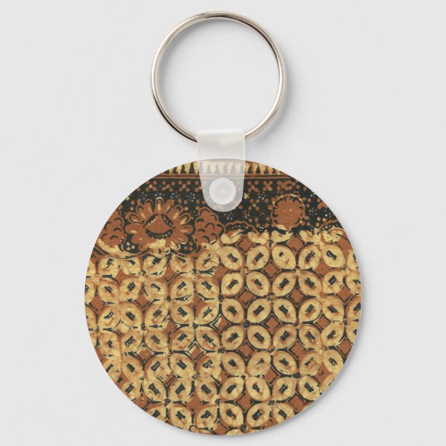 Coffee Bean Earthy Boho Rustic Keychain (Front)
