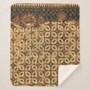 Coffee Bean Earthy Boho Rustic Sherpa Blanket