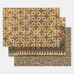 Coffee Bean Earthy Boho Rustic Wrapping Paper Sheet